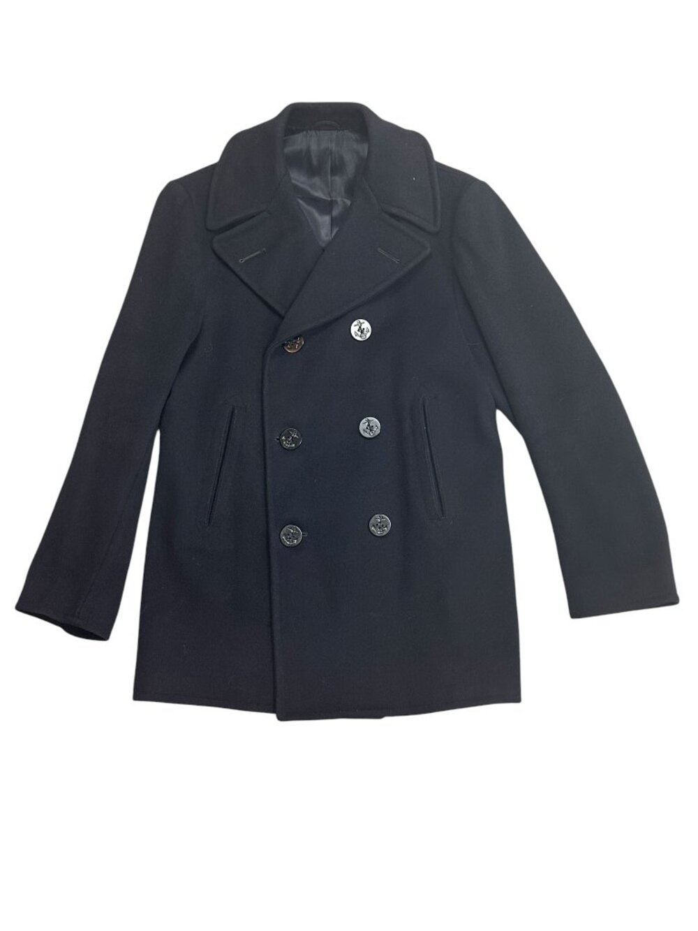 Vietnam ERA Wool Peacoat US Navy Military Men's VTG 1960s Jacket sz 38 DSA100-68